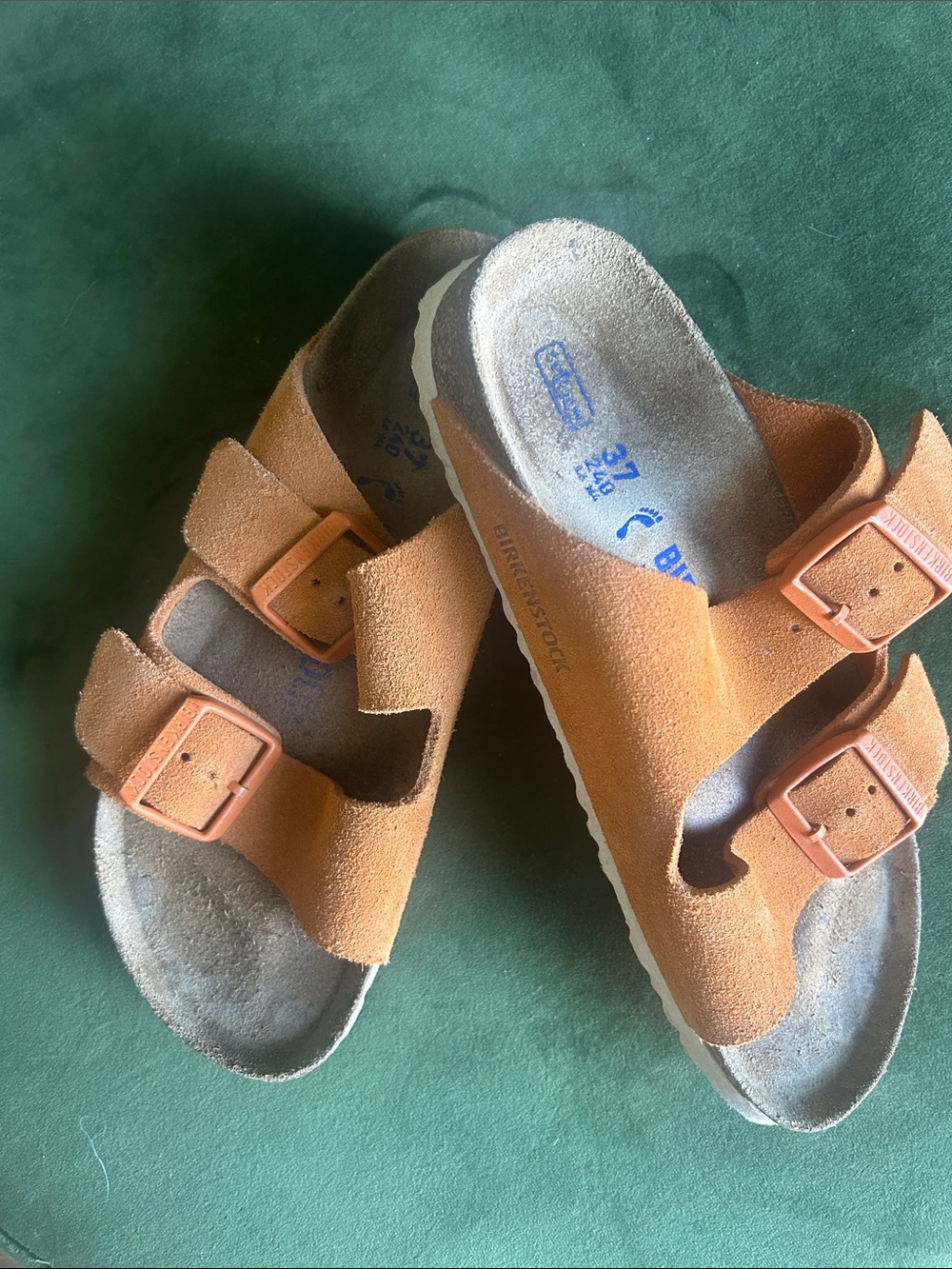 Birkenstock Arizona Suede Sandals in orange